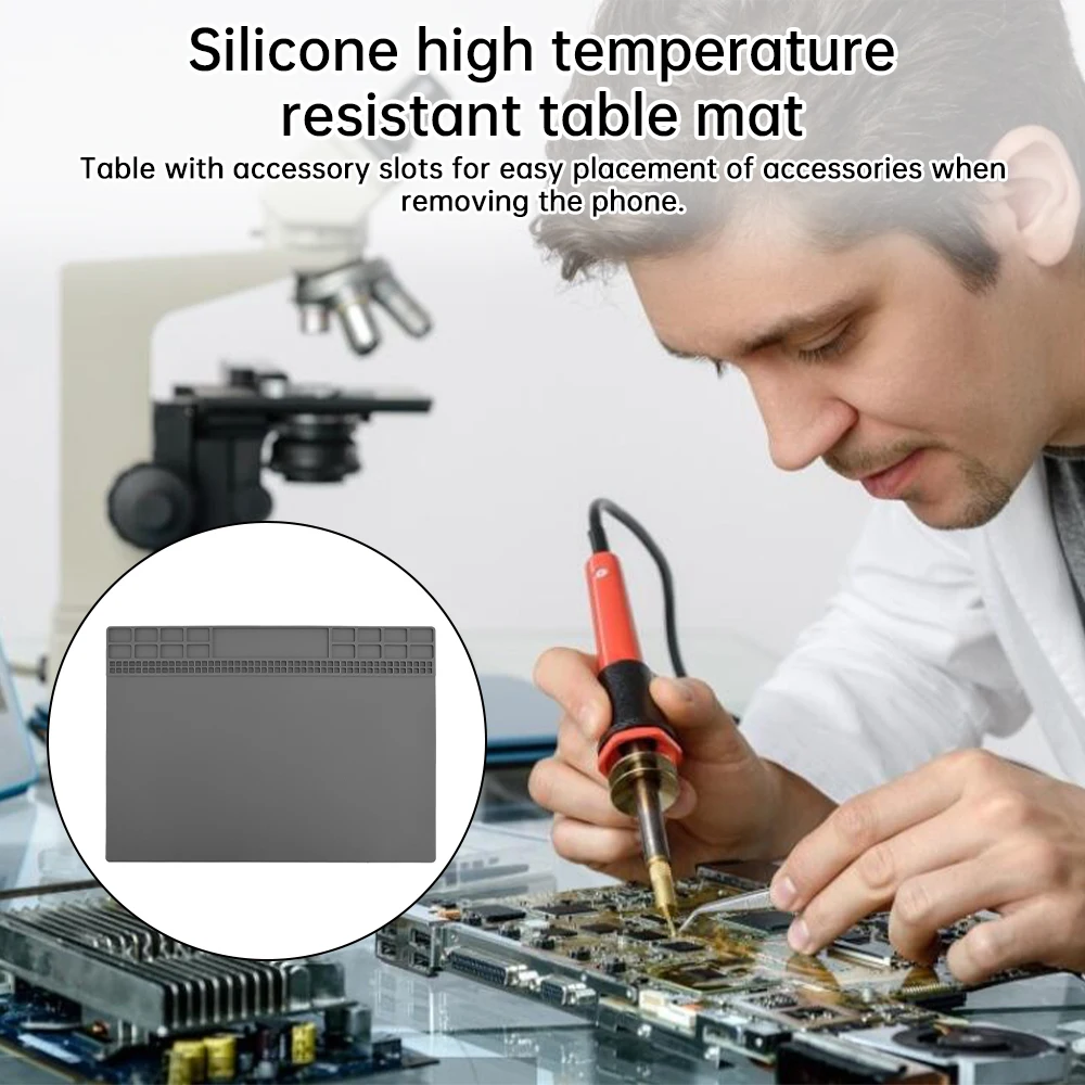 35X25cm Heat Insulation Working Mat Heat-resistant Repair Mat Soldering Iron Heat Gun Soldering Station Electronic Repair