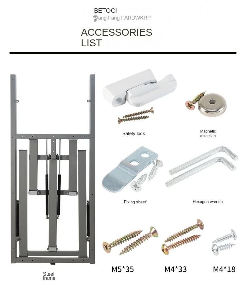 Multi Function Furniture Hardware Fitting Transformer Convertible Table Wall Mou