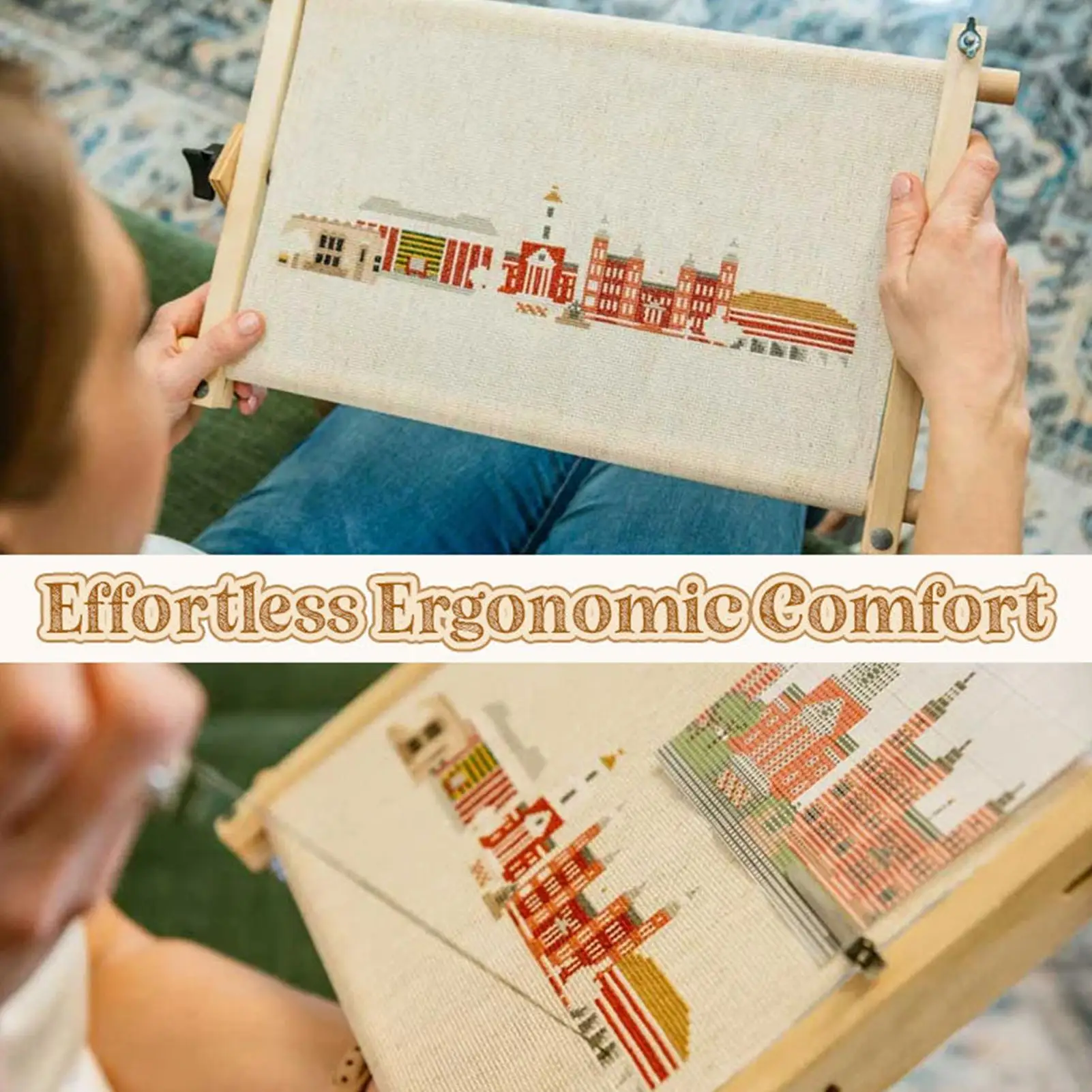 Adjustable Desktop Cross-Stitch and Embroidery Frame