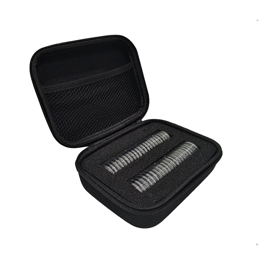 동전 캡슐 케이스, 동전 거치대 정리함 수집 소모품용 보관 가방, 17mm, 20mm, 25mm, 27mm, 42 개,  30mm-Freehip.co.kr
