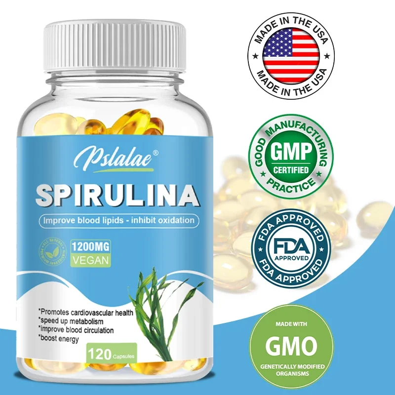 

Spirulina Vegetarian Supplement - 1200 Mg Maximum Strength Gluten Free 120 Capsules