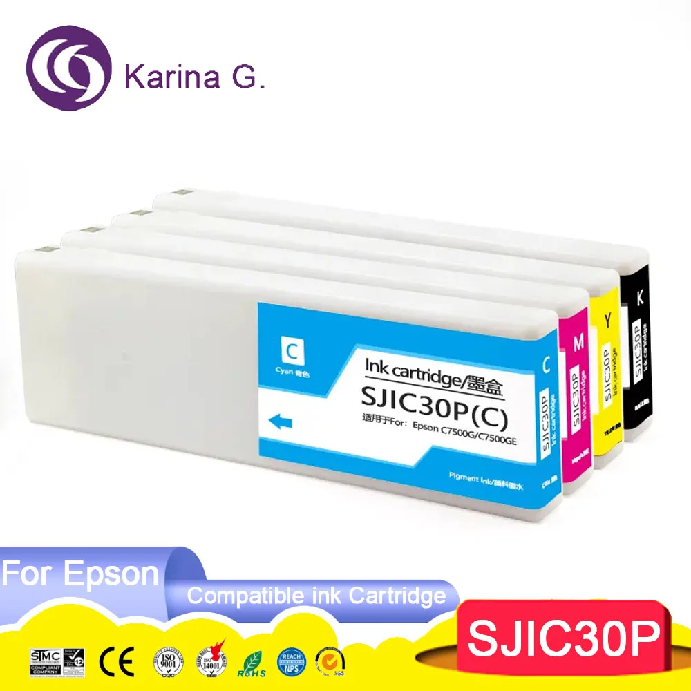 SJIC30 SJIC30P Compatible ink cartridges For ColorWorks C7500G/C7500GE Color La