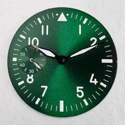 42mm Retro Pilot Watch Case with Sapphire Crystal and Luminous Dial (Green dial set)