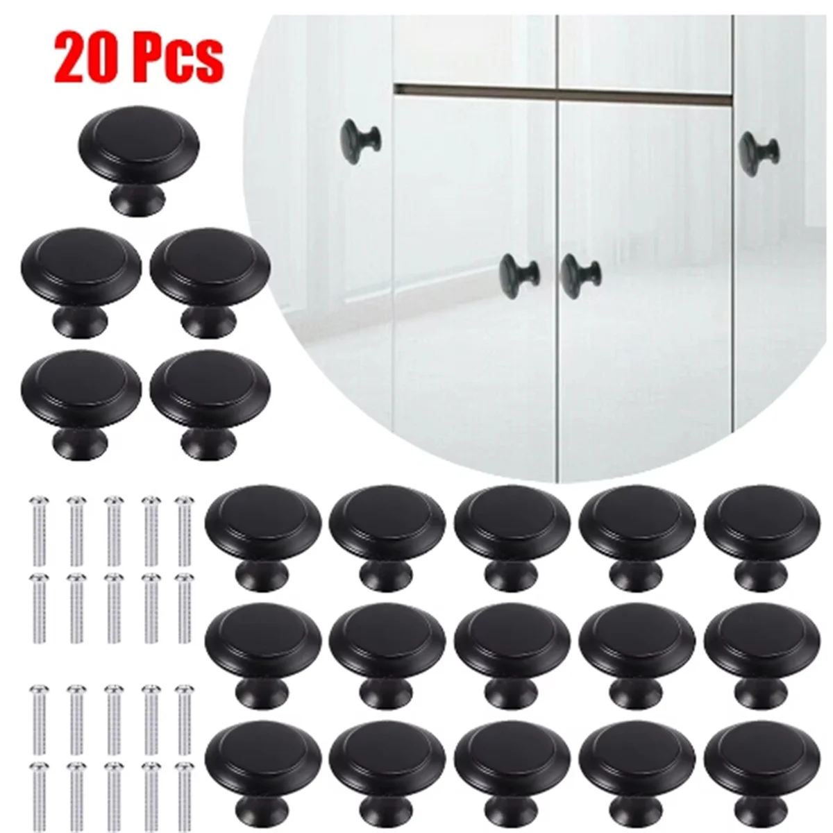 Circular Small Door Handle Cabinet Stainless Steel Metal Single Hole Wardrobe Shoe Drawer Hardware door handles cabinet handles