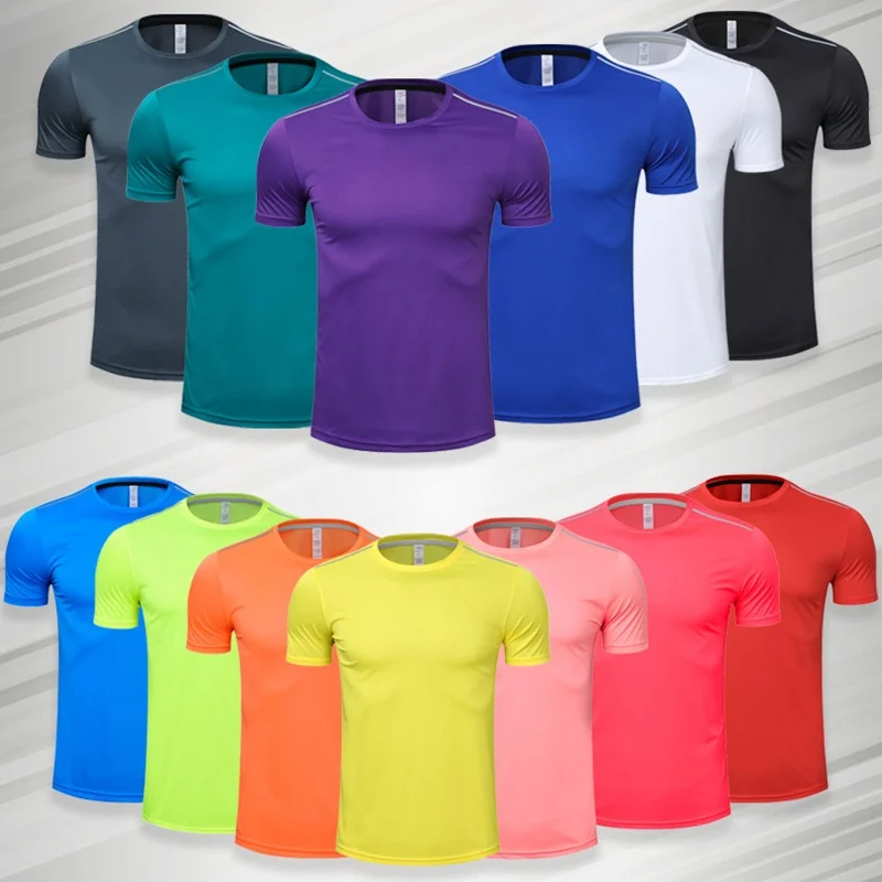 Men Women Quick Dry Short Sleeve Sport T Shirt Gym Jerseys Fitness Shirt Trainer Running T-Shirt Teenager Breathable Sportswears