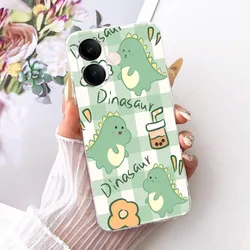 Clear Luxury Cute Cat & Butterfly Painted Case for V60 Lite 4G V2530 (TMTPU - 761)