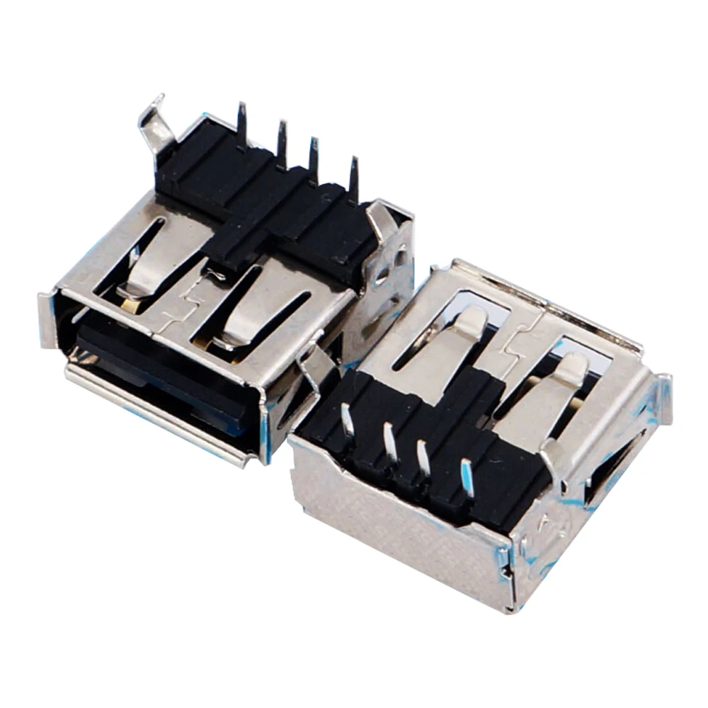 

20Pcs/LOT USB Type A Standard Port Female Solder Jacks Connector PCB Socket USB-A Type AF90 90 Degree Female USB