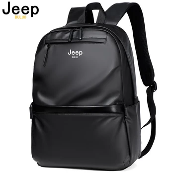 JEEP-BULUO 고품질 남성용 초경량 백팩, 남성용 소프트 패션 학교 백팩, 노트북 방수 여행 쇼핑백