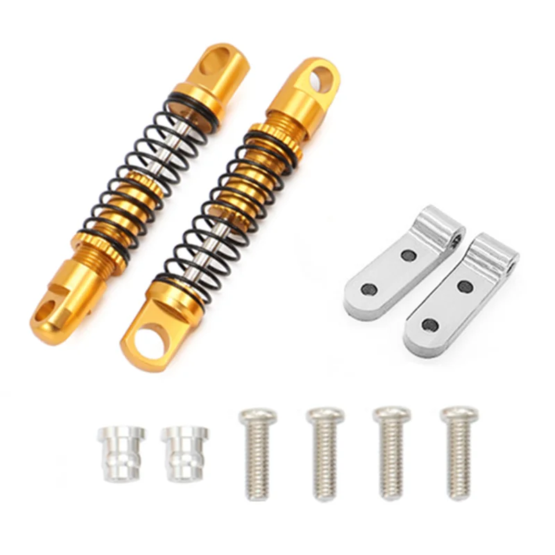 

for WPL D12 RC Car Metal Rear Shock Absorber Damper with Mount Fixed Seat Upgrades Parts Accessories,3