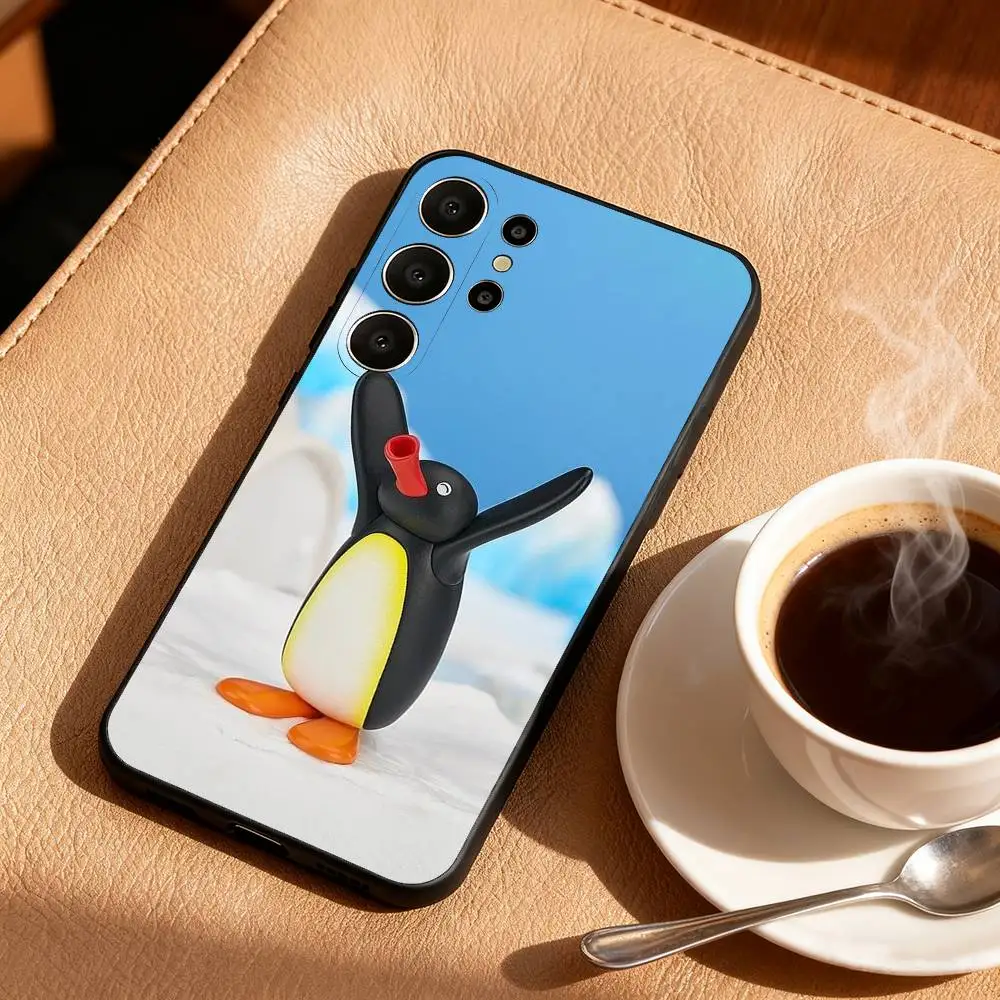 Adorable Cartoon Penguin Black Phone Case Cover