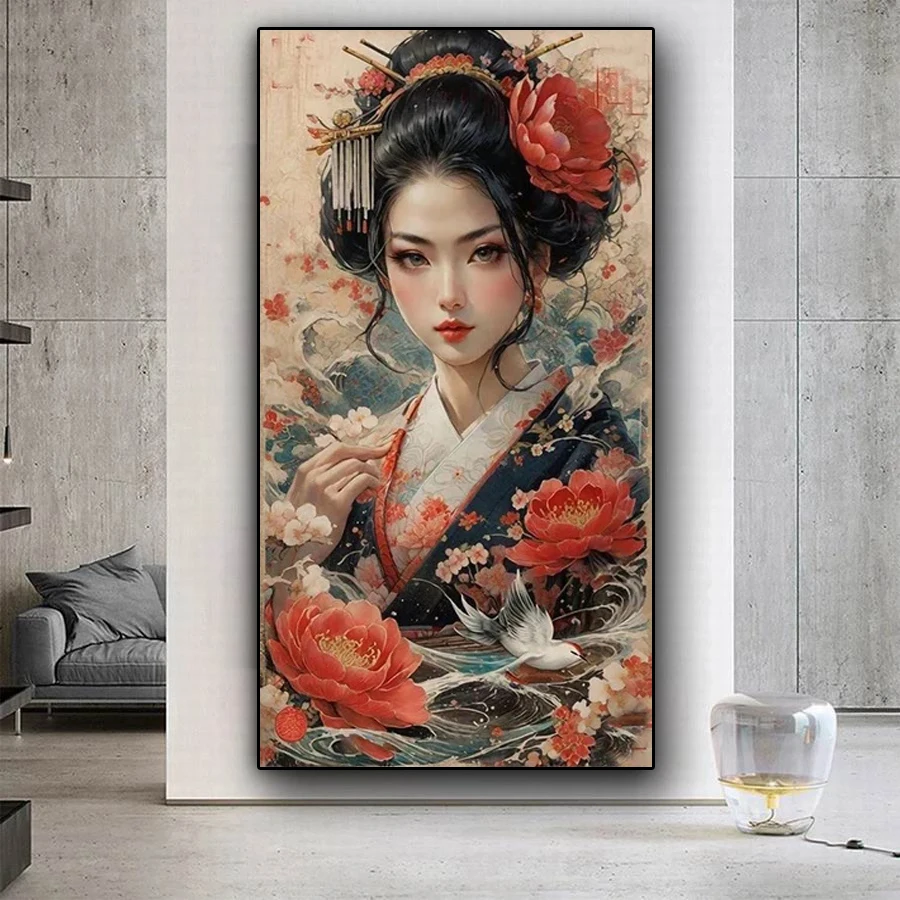 Diy Diamond Painting Kits Big Size Ancient Costume Woman Full Rhinestone Drill Peony Girl Mosaic Embroidery Picture Wall Decor diamond painting diamond art painting kit diamond painting set
