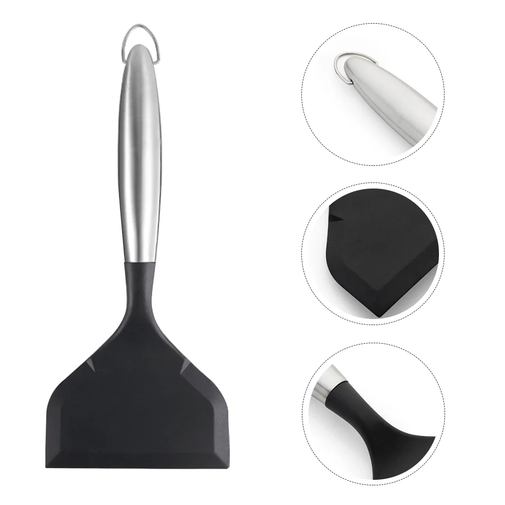 

Силиконовая кухонная утварь с антипригарным покрытием и ручкой из нержавеющей стали