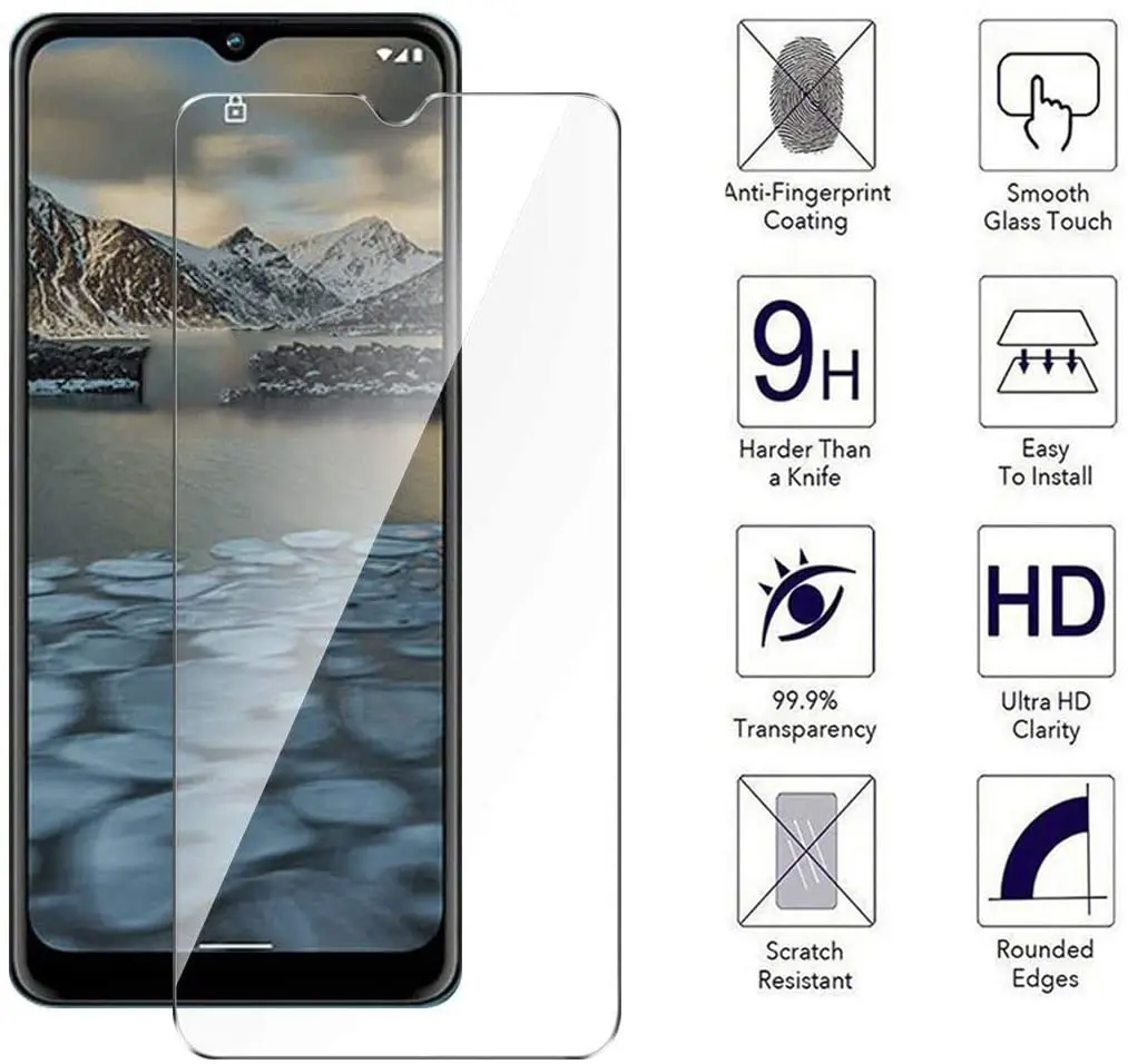 

2.5D Закаленное стекло для Nokia C21 C21 G11 Plus G21 защитная пленка 9H Взрывозащищенная Защита экрана для Nokia C2 2nd edition