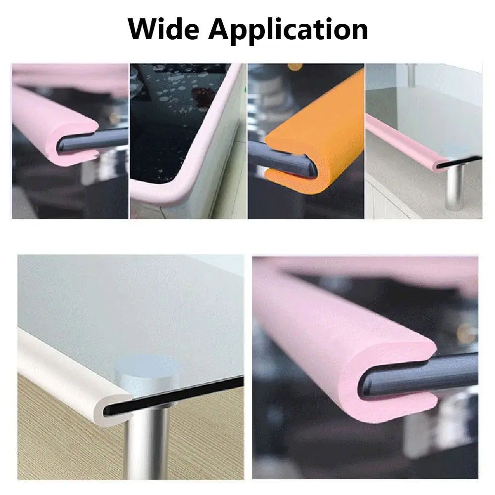 2m Collision Cushion Foam Bumper Free Tape Baby Safety Desk Edge Guard Strip Table Corner Protector silicone table corner protector table corner protector table edge protector furniture anti collision strip