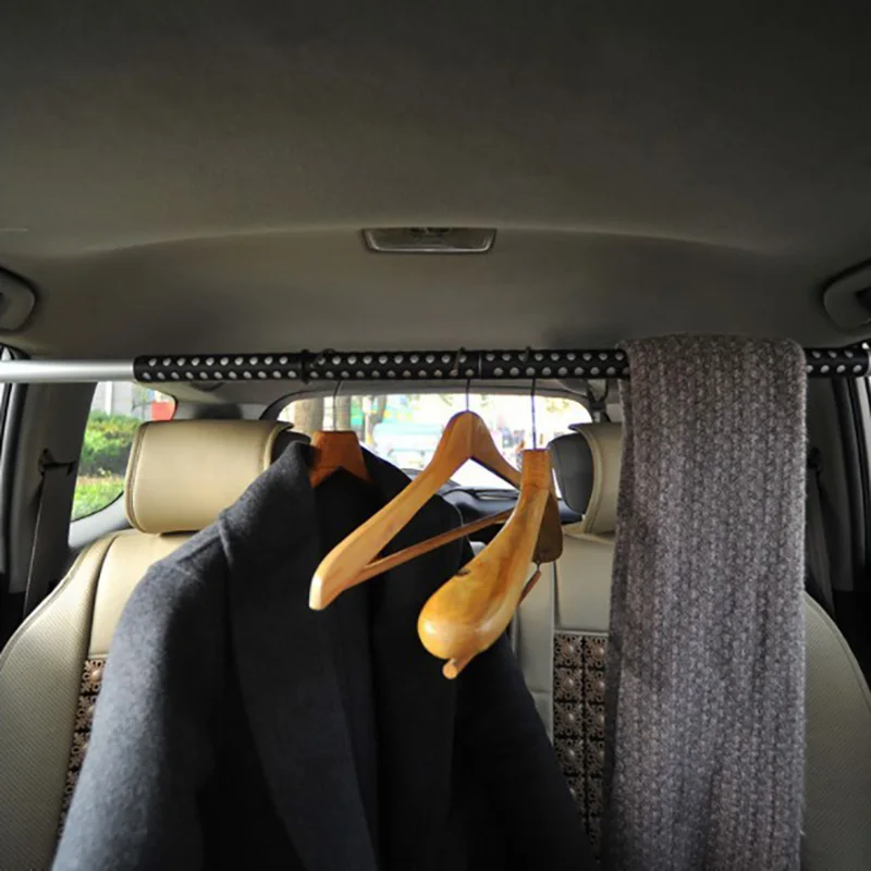Car Coat Hanger Car Drying Rod Car Camping Clothes Hanger Bar Telescope Vehicle Fix Rods Trunk Hanger Rod Clothes for Sedans Trucks SUVs RVs