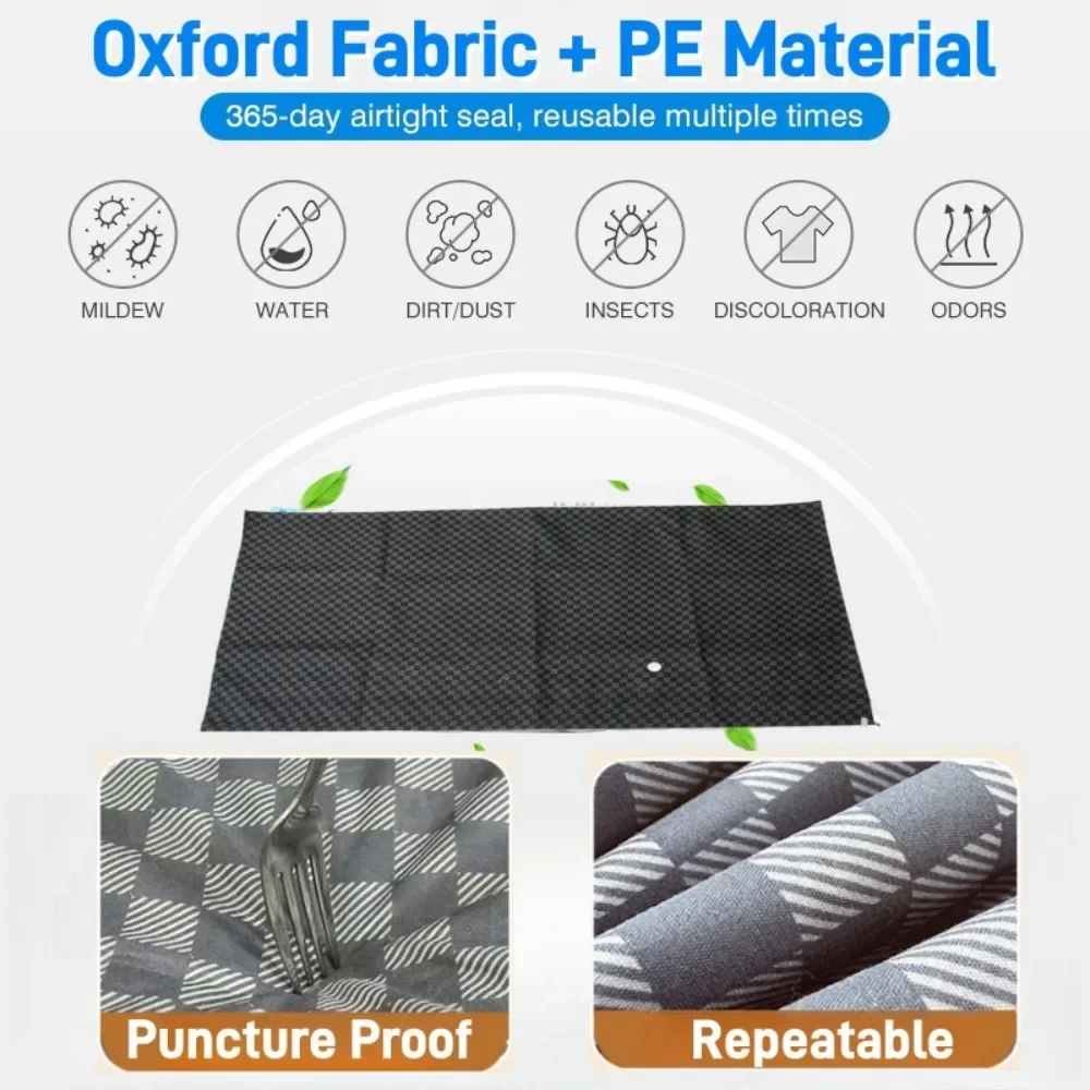 Mattress Vacuum Storage Bag for Moving - Fabric Cloth Vacuum Seal Mattress Bag with Straps for Easy Moving, Shipping and Storing 2