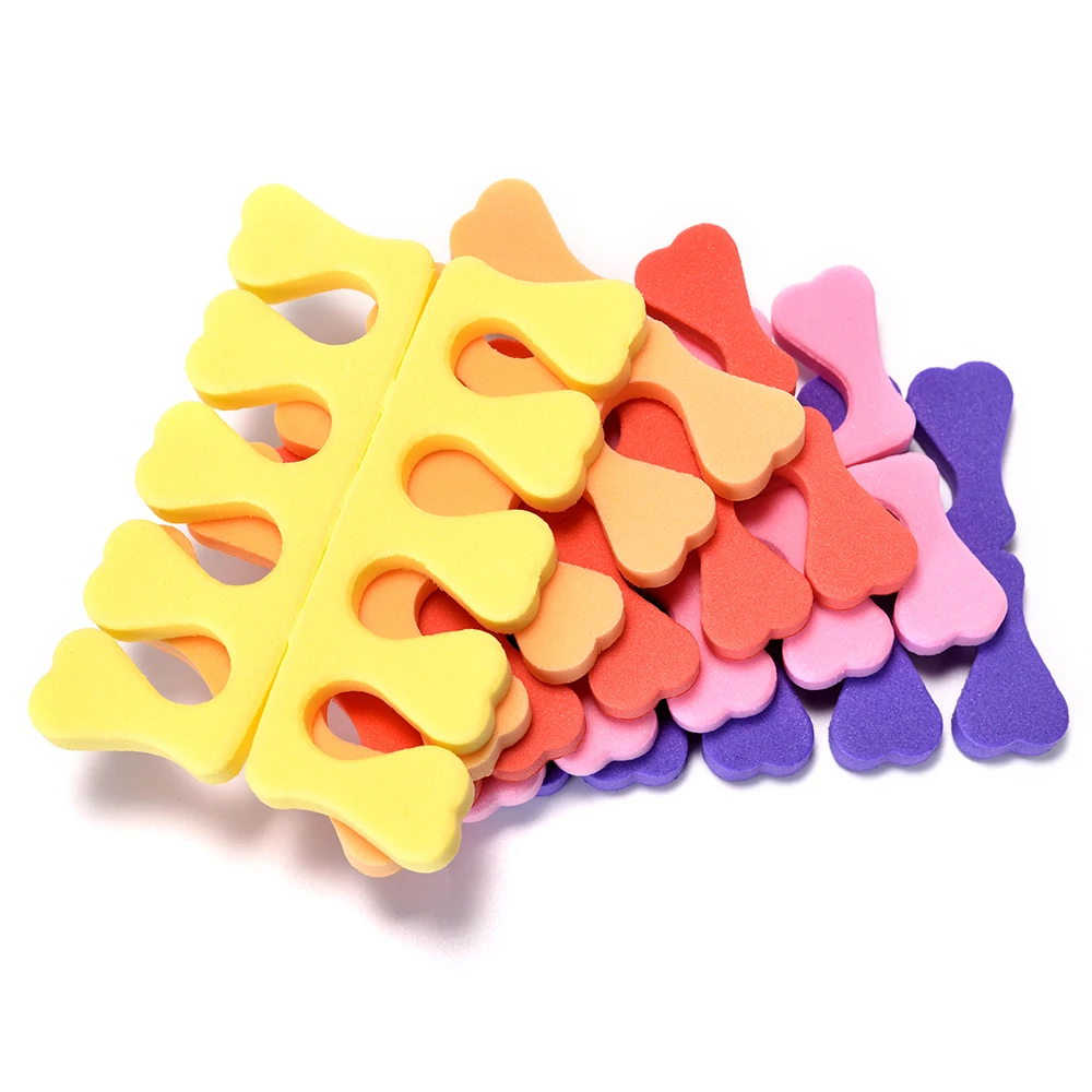 400/200pcs/Pack Nail Art Toes Separators Set Fingers Foots Soft Foam Sponge Dividers Manicure Pedicure Gel UV Polish Tool Pink