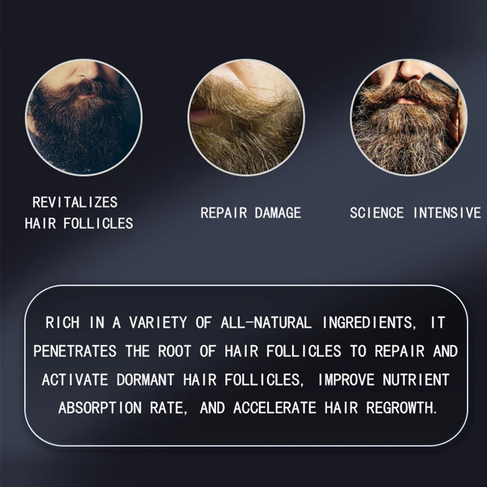 Natural Men's Beard Care Cream Plant Dense Tough Beard Balm Moisturizing Smooth Lubrication Grooming Cream Care 60g