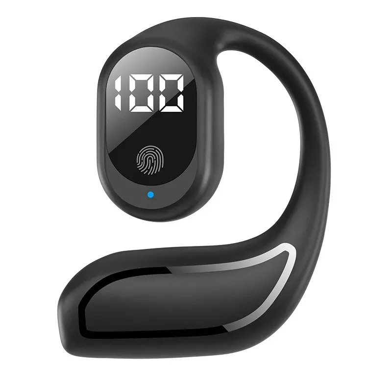 New Noise-cancelling Wireless Bluetooth Headset Long Life Digital Display 5.3 Hanging Ear HiFi Sound Quality Car Sports Headset
