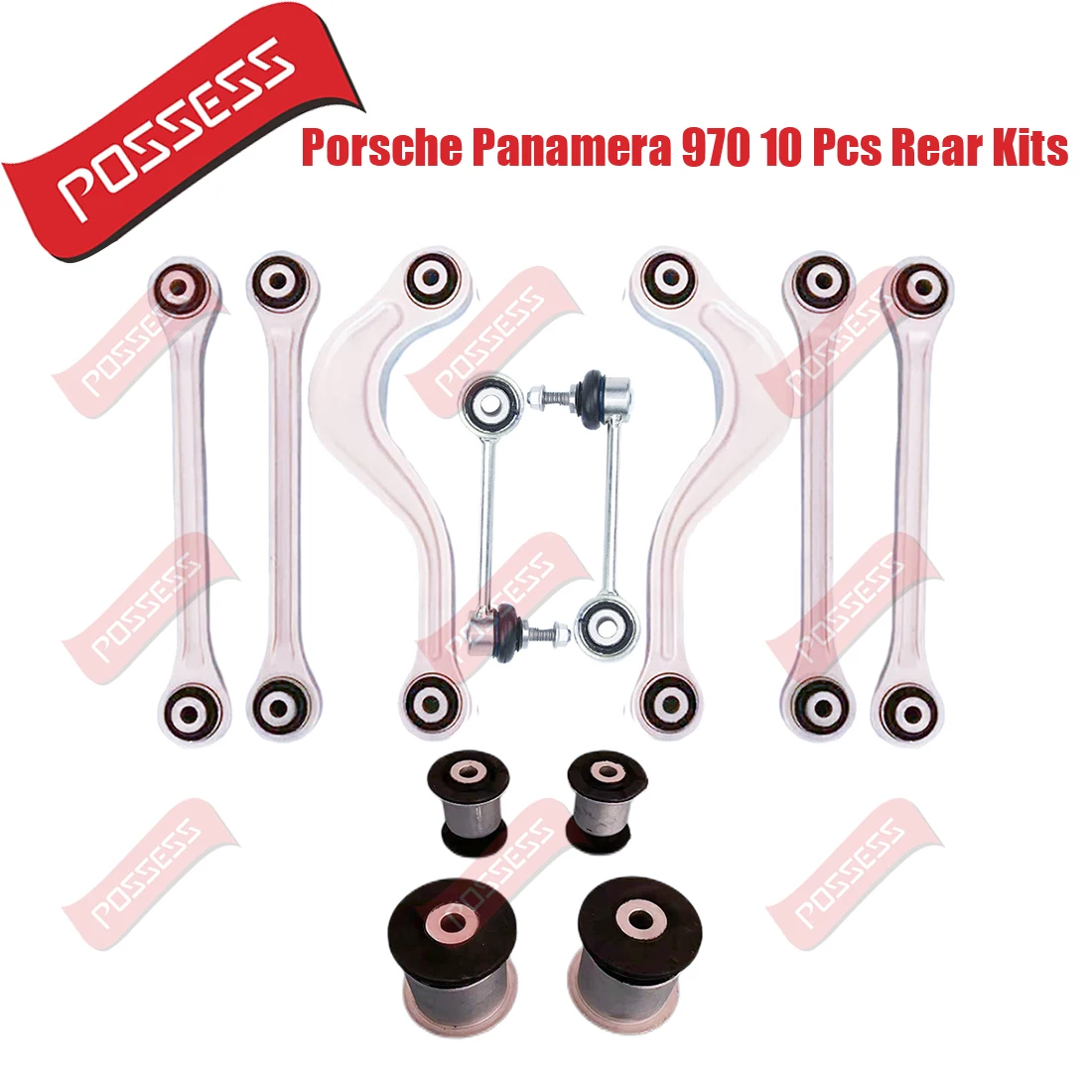 Control Arm Bushings Kit Rear Suspension Control Arm Stabilizer Link Kits For Porsche Panamera 970 3.0 3.6 4.8 GTS 2009-97033104300 97033104700