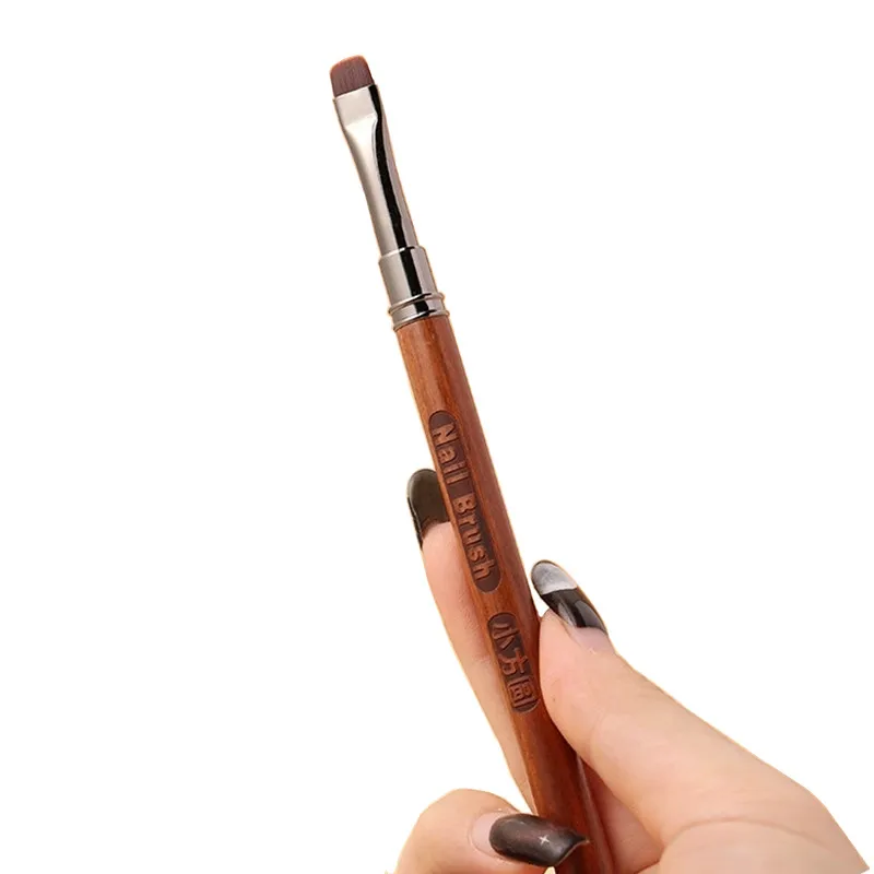 Sandalwood Gel Painting Triangular Brush Nail Art For Gel Tip Extension Acrylic Builder Accessory Nail Art Brushes 3