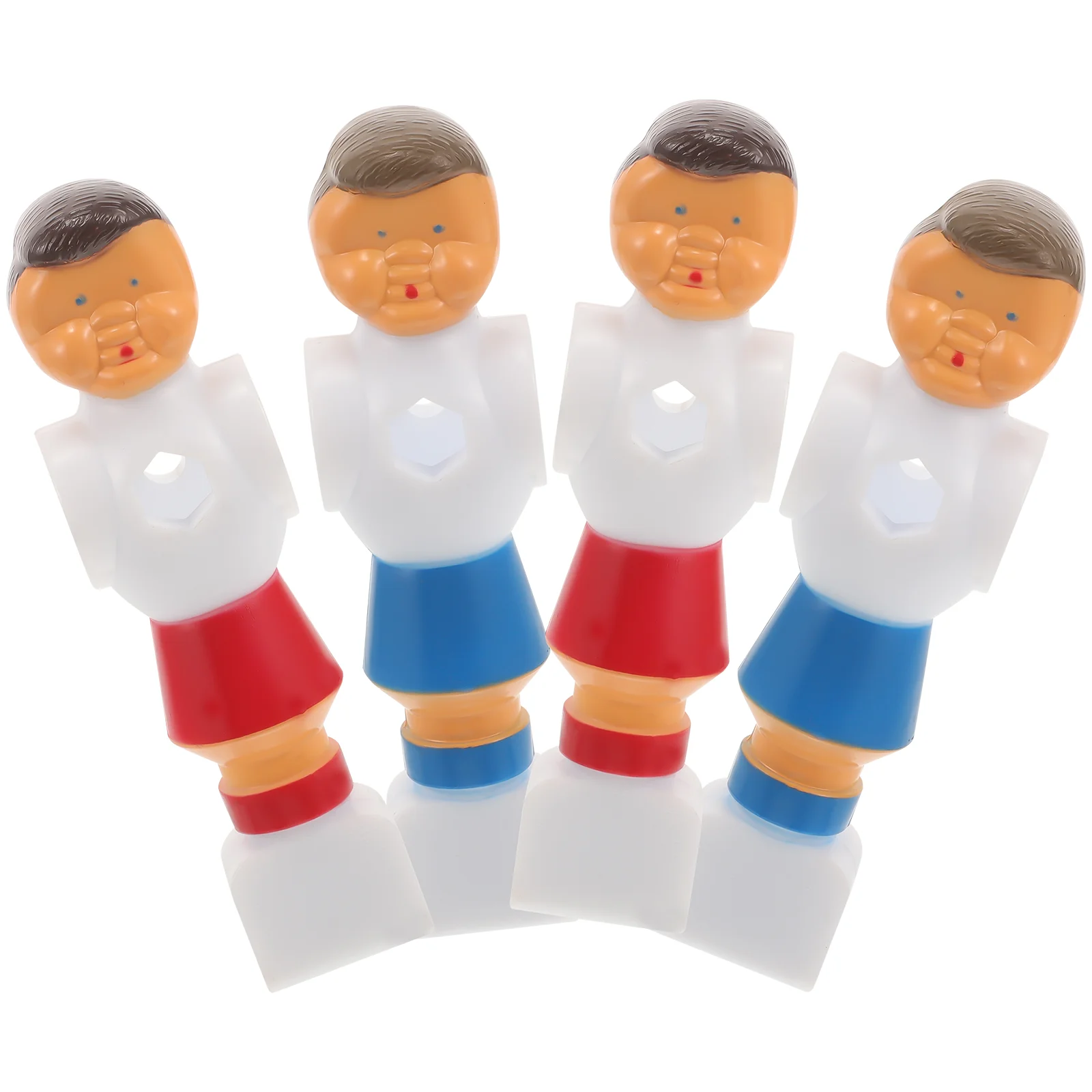 4 Pcs Table Football Replacement Soccer Player Desk Figures Color Reusable Foosball Parts Table Soccer Accessories