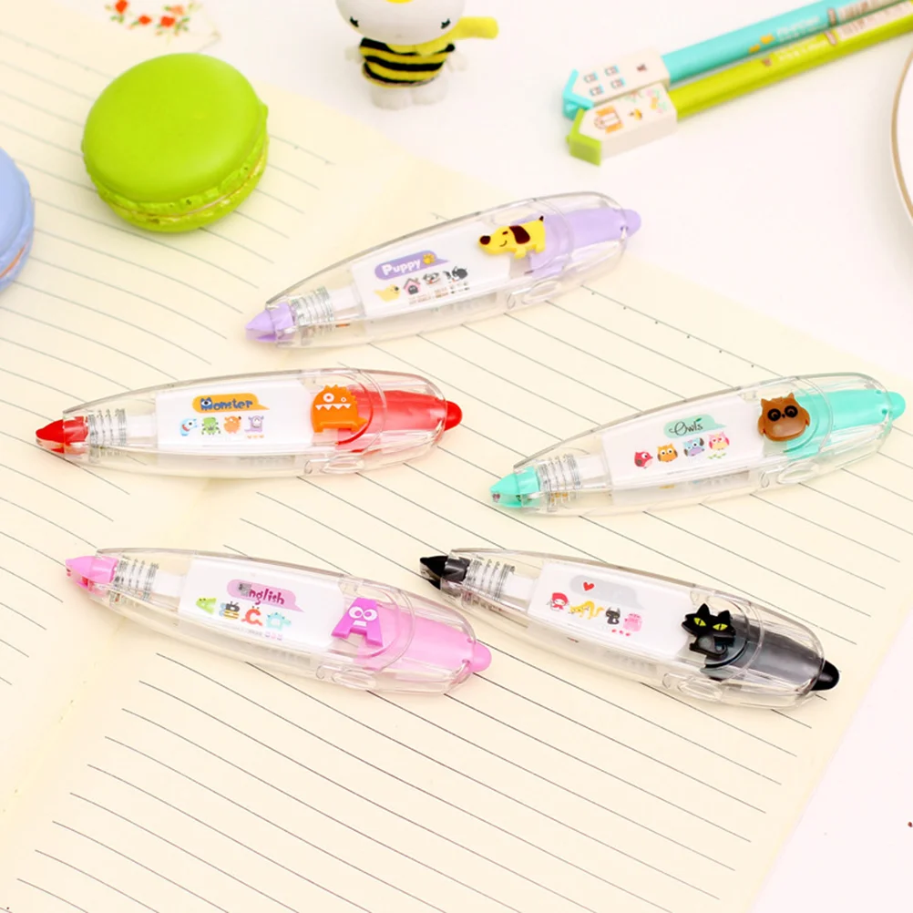 스크랩북용 DIY 장식 교정 테이프, 인사 편지, 일기 학교 및 사무용품, 노란색