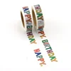 1PC. 10M Decor HAPPY BIRTHDAY Japanese Washi Tape Mask Paper DIY Scrapbooking Adhesive Sticky Tape Cute Journaling Stationery 2