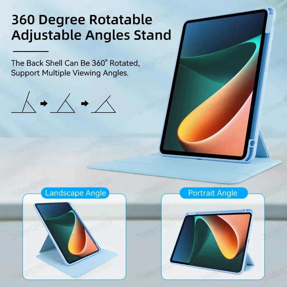 360° Rotating TPU Flip Protective Tablet Case
