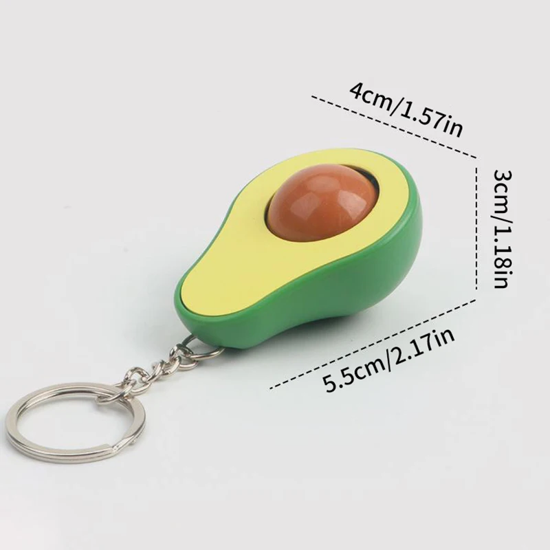 Avocado-Massageperlen-Schlüsselanhänger, Entspannungsspielzeug, Mini-Finger-, Handgelenk- und Nackenmassagegerät, lustiger Frucht-Anhänger, kreativer Schlüsselanhänger – Detail 11