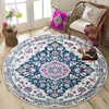 Persian Retro Style Round Carpet Living Room Bohemian Bedroom Decoration Washable Non-slip Rug Office Lounge Sofa Area Floor Mat 3