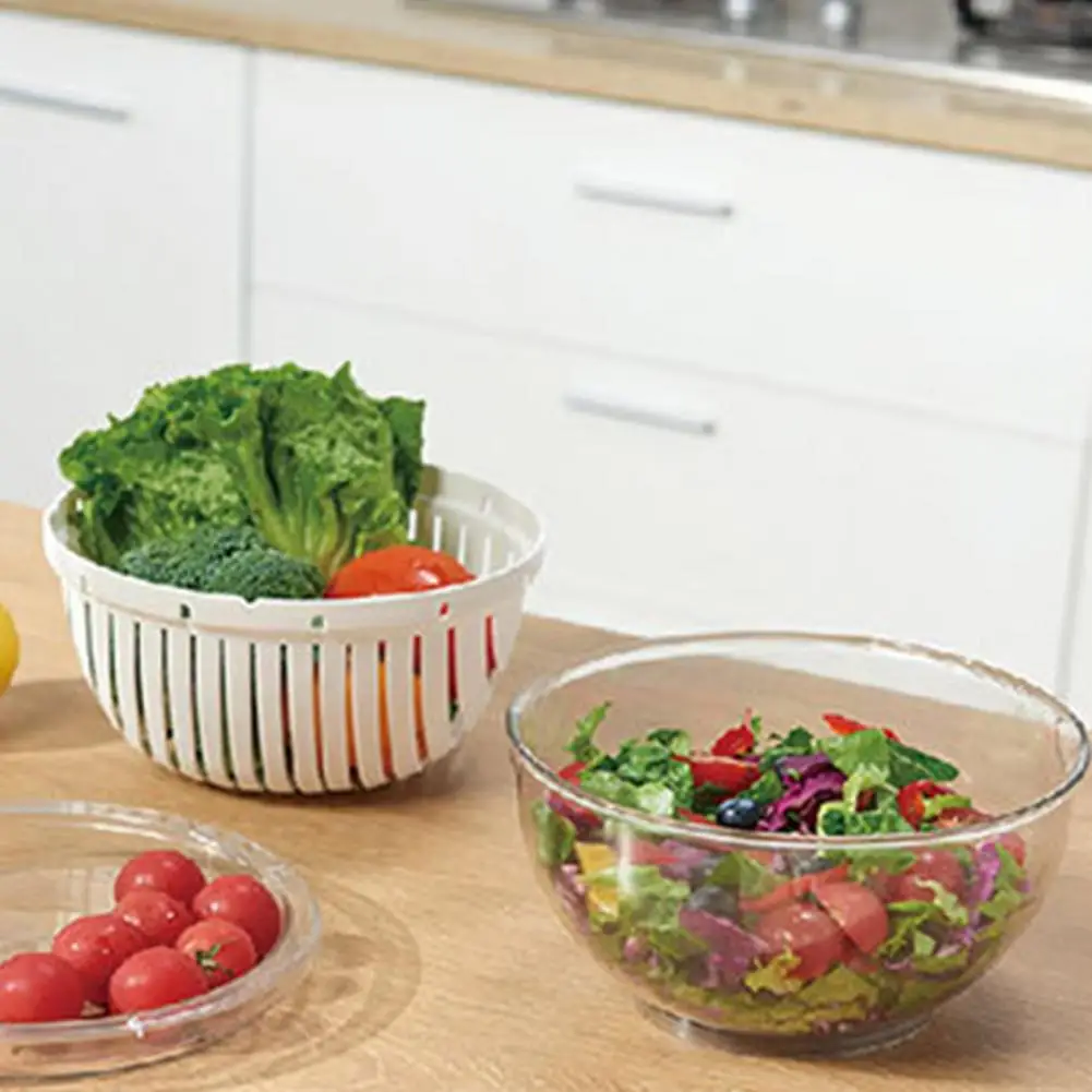 Snap Salad Cutter Bowl, Salad Chopper Bowl and Cutter, Multi