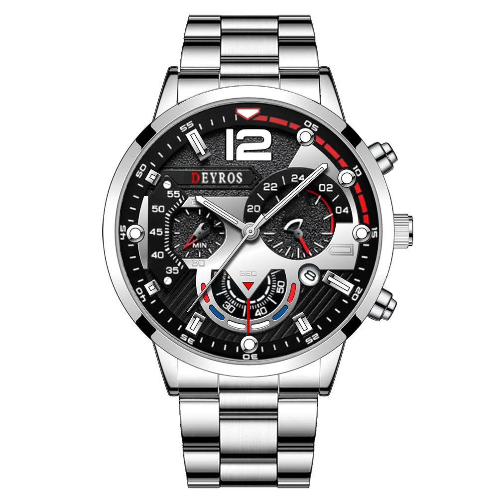 

Luxury men's watch Calendar men's watch Six-pin steel strap watch Quartz watch Sports men's watch Luminous relojes para mujer