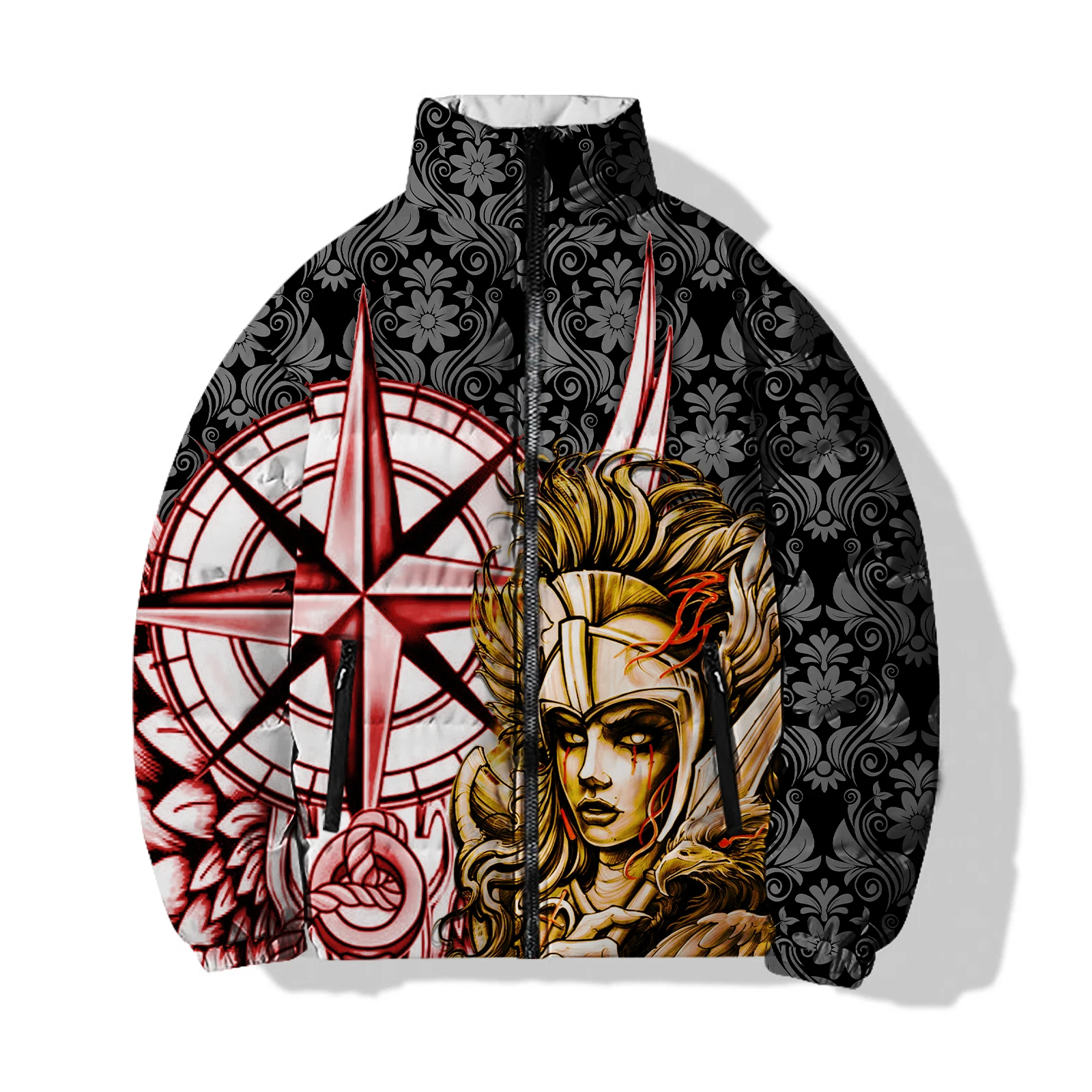 thumbnail image 1 of Abrigos de invierno para hombre, chaquetas acolchadas gruesas y de algodón, abrigos casuales y versátiles con relleno largo para hombre, novedad en abrigos y chaquetas, 1 of 5