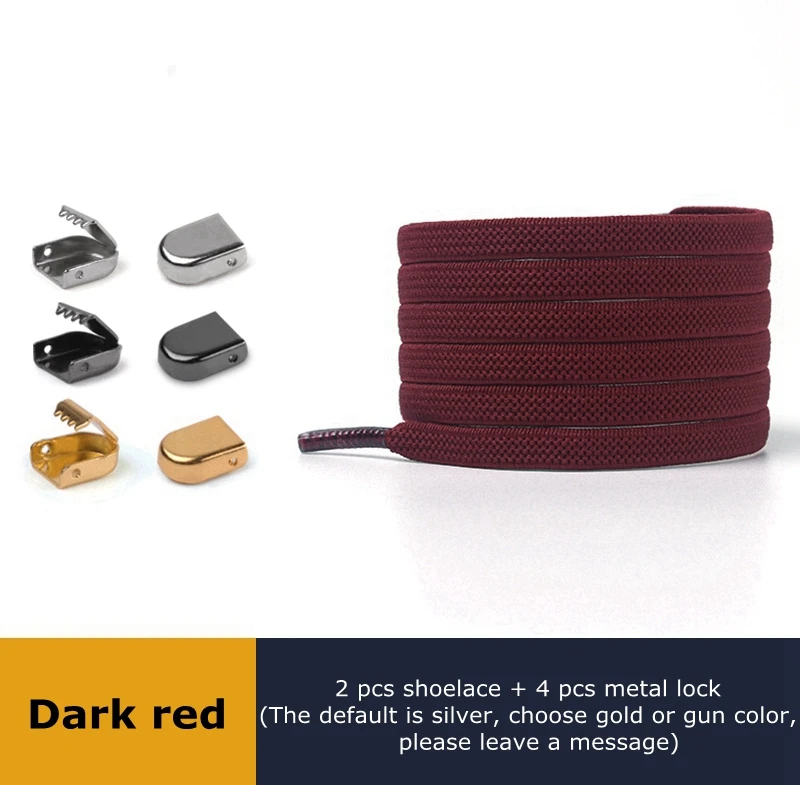 Elastic No-Tie Flat Shoelaces with Metal Lock – 24 Vibrant Colors
