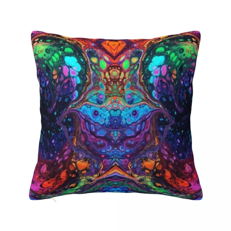 

Psychedelic Scene Butterfly Secret Sanctuary Pillowcase Polyester Cushion Cover 3D HD Digital Throw Pillow Case Cover 45*45cm