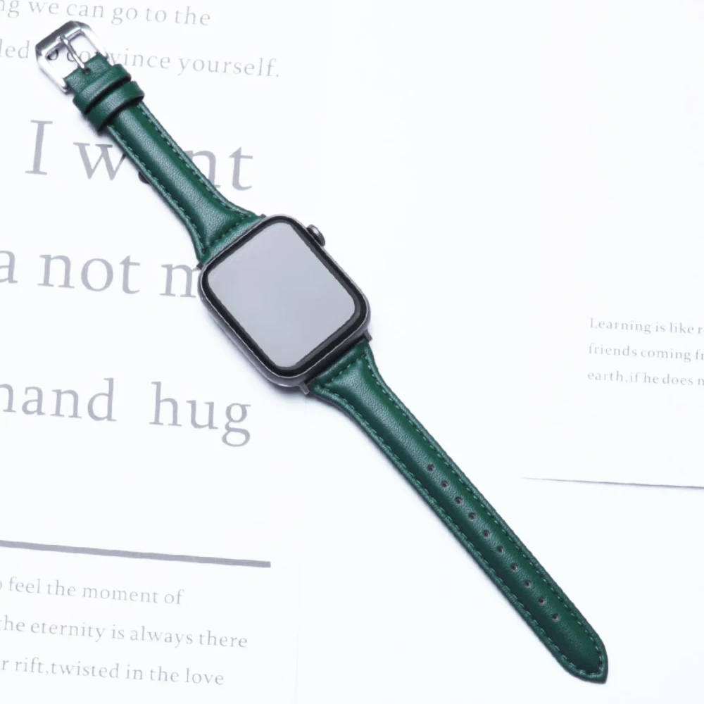 ตัวเลือกสินค้า สายนาฬิกาหนังบางสำหรับ Apple Watch ทุกรุ่น