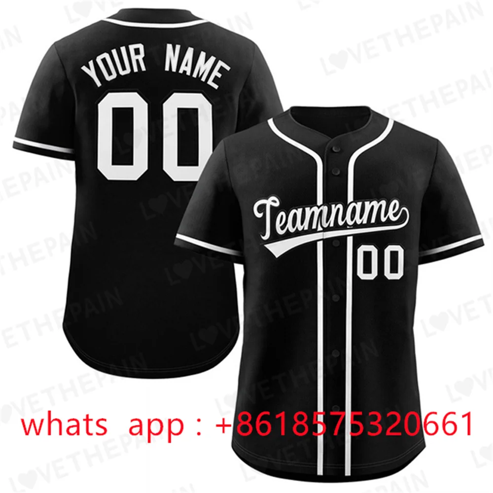 thumbnail image 1 of Camiseta de béisbol bordada personalizada, camiseta de béisbol, nombre del equipo cosido, número, logotipo cosido, sudadera de juego de softbol para hombres/jóvenes, 1 of 5