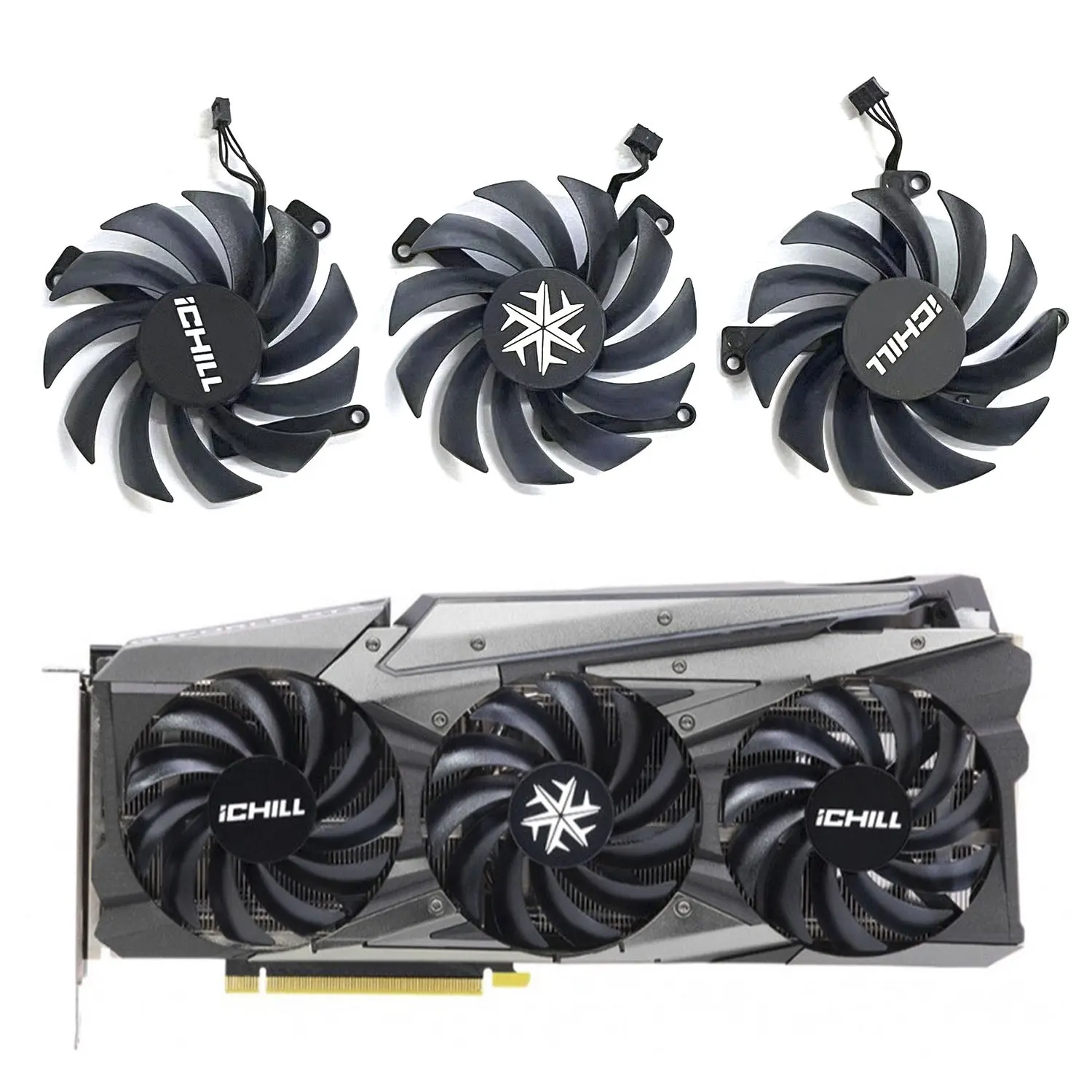 85MM 4PIN CF-12915S RTX3060 RTX3070 GPU Fan for INNO3D Geforce RTX 3060 3060TI 3070 3070 TI Ichill X3 Graphics Cooler Fan