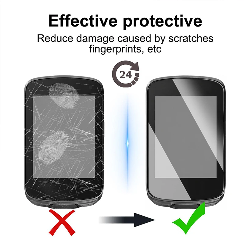 GEOID CC700/CC700 Pro GPS 컴퓨터용 부드러운 PET 스크린 보호 필름이 포함된 4 IN 1 실리콘 소프트 케이스, 긁힘 방지 프레임 및 필름