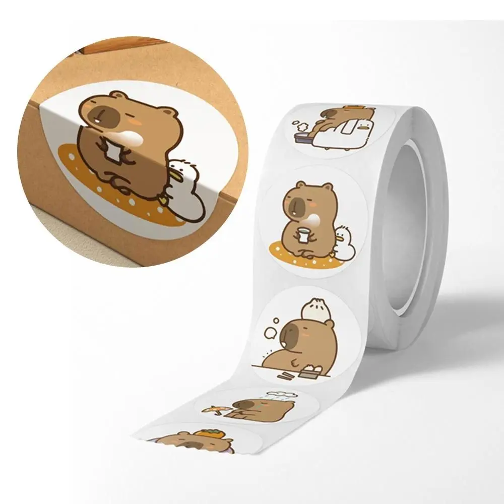Cartoon Stickers 500PCS Multicolor Capybara Sticker Accessories Decoration Kawaii Graffiti Decal DIY Ornament Luggage cartoon sticker,cartoon stickers,animal stickers