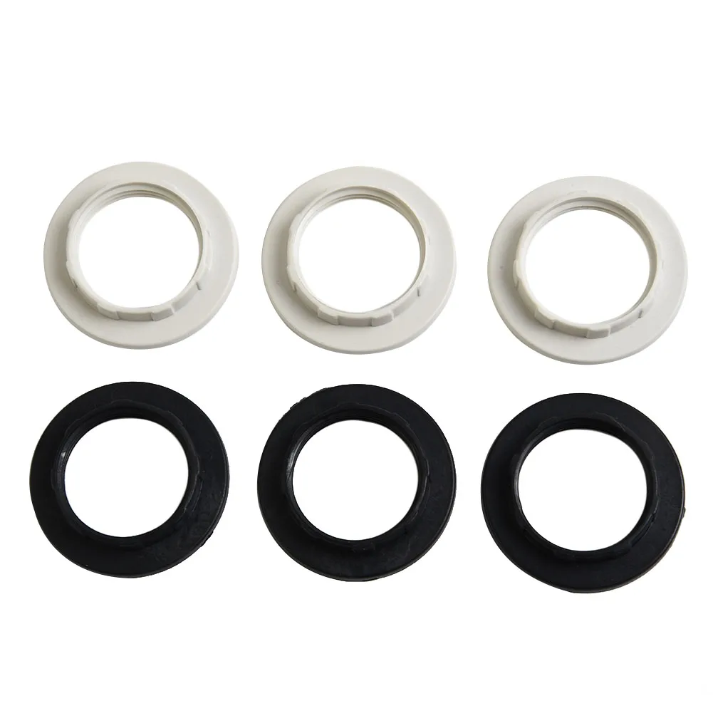 Lampen schirm Ring aufrüsten Sie Ihre Lampen mit langlebigen e14 Kunststoff Lampen schirm Kragen Ring Faden Lampe Licht Schatten halter 3er-Set – Detail 1