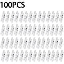 Clear Plastic Spring Clips for Photos and Wall Decorations (100PCS)