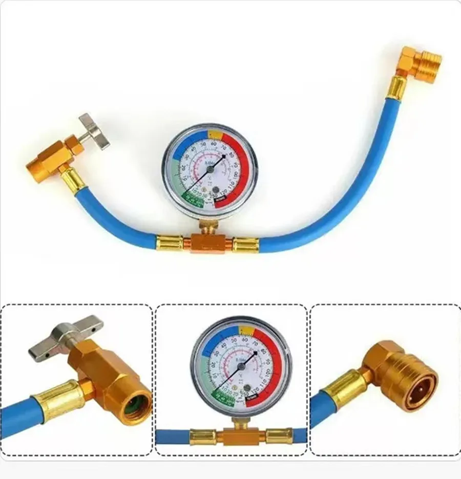 R134a R12 klimatyzacji samochodu czynnik chłodniczy fluoru pojedynczy metr dodatkowy wąż napełniający M14 DN15