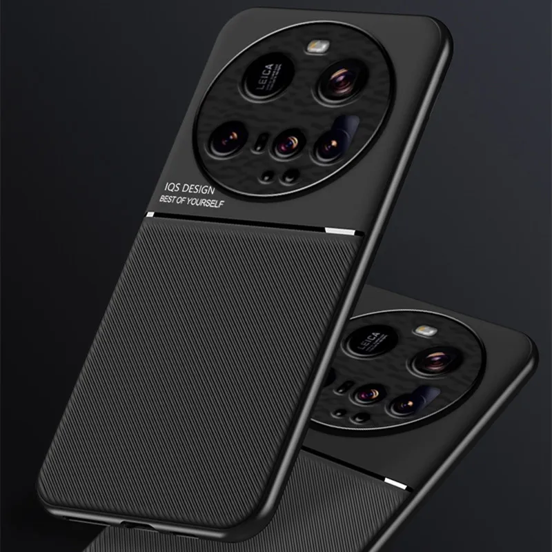 Magnetic Leather Silicone Shockproof Case with Car Holder