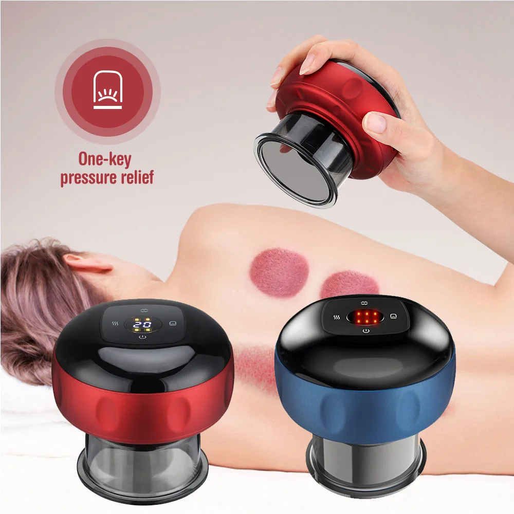 ElectricCuppingMassageDeviceIntelligentBreathingLCDDisplay