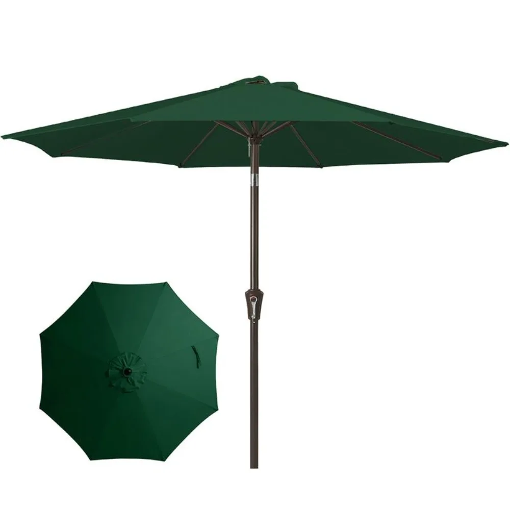 

With crank handle, outdoor umbrella with button, 8 strong ribs, waterproof, firm and stable