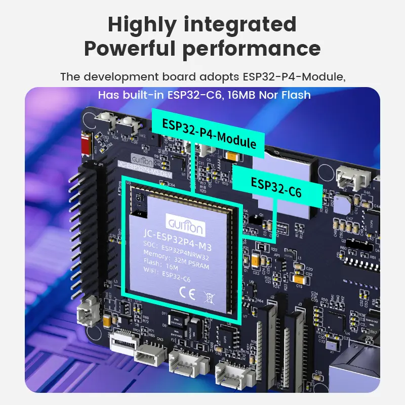 ESP32-P4+ESP32-C6 development board Xiaozhi board | RISC-V high-performance IoT core board image 2