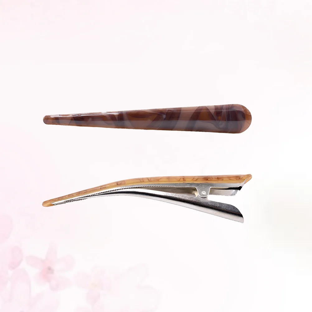 

2 Pcs/Pack Crocodile Hairpins Metal Claw Clips Teeth Bows Prong Acrylic Barrettes