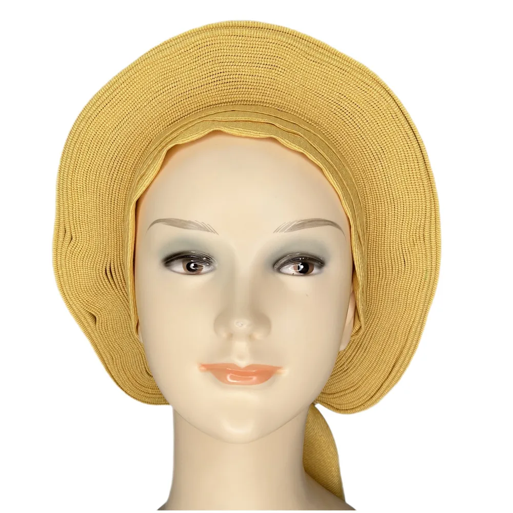 

Африканский головной убор уже изготовленный Авто головной убор Aso Oke высококачественный Женский тюрбан женский головной убор ручной работы африканская шапка 1 шт.